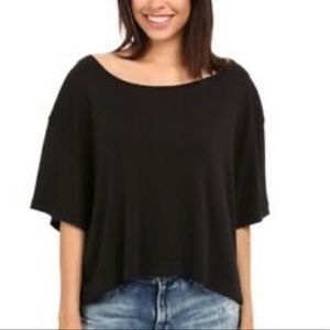 Free People • Oversized Black Penny Tee